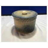 Very Old 6" Crock W/ Matching Lid