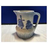 Blue Crockery Buttermilk Pitcher