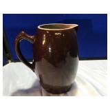 Brown Crockery Buttermilk Pitcher