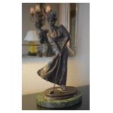 Cast Bronze / Metal Lady Golfer Statue