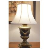 Brass Neoclassical Design Table Lamp - Works