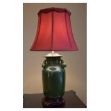 Porcelain Fruit-Handle Vase Table Lamp - Works