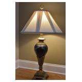 Marble & Brass Neoclassical Table Lamp - Works
