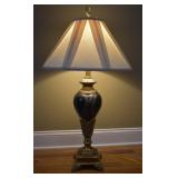 Marble & Brass Neoclassical Table Lamp - Works