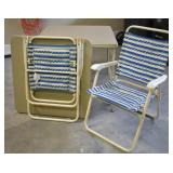 4 pcs. Card Tables & Folding Chairs