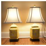 Pair of Asian-style Ginger Jar Table Lamps - Work