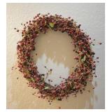 Faux Cranberry Wreath