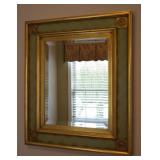 Beveled Glass Neoclassical Design Accent Mirror