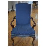 Vintage Walnut Upholstered Office Chair