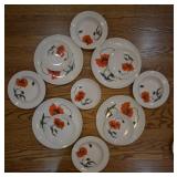 Wedgwood Corn Poppy 14 pc Place Settings