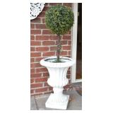 Garden Urn with Faux Topiary