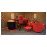 Enamel Tea Pot, Colander & Kitchen Wares