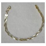 Sterling Silver Triple Strand Braided Bracelet