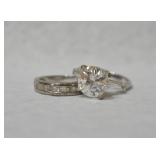2 pcs. Sterling Silver CZ Rings