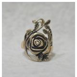 Sterling Silver CZ Rose Ring
