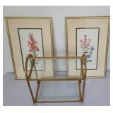 2pc Ray Harry Art w/ Small Brass Shelf