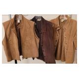 Coldwater Creek Leather Vest  & Jacket