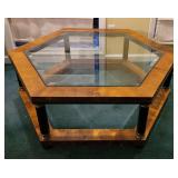 Hexagon Coffee Table - Glass Top