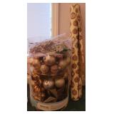 Copper Christmas Bulbs & Wrapping