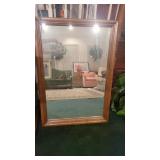 Wood Framed Mirror 27.5 x 40"