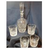 Lead Crystal Decanter and Glasses