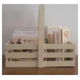 Assortment of Cards w/ Wood Basket