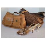 Fossil Purses w/ Vtg SunMoc Heels Sz 7