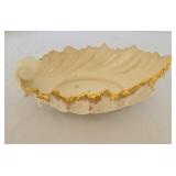Lennox Golden Tip Leaf Gravy Bowl 9" long