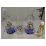 Vintage Oil Lamps - set of 3