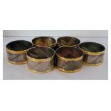 Silver/Brass Inspired Napkin Holders - 6 pc