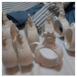 Farmhouse Rooster Napkin Rings w/ Napkins
