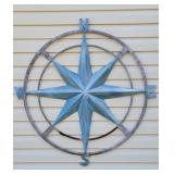 Metal Star Compass 42" diameter