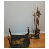 Brass Fireplace Set