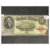 Series 1917 Large Size Red Seal $2 Red Seal US Not