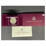 1988 US Olympic Uncirculated Silver Dollar in OGP