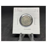 Shield Nickels: 1866