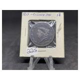 Large Cents:  1817 (closed date variety)