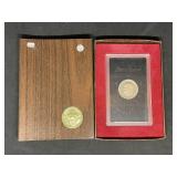 1971-S Proof Ike Silver Dollar in OGP  Brown Box