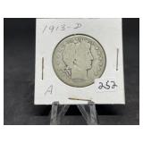 1913-D Barber Half