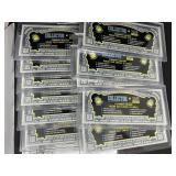 Lot of (12) premium large size currency holders