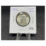 Washington Silver Quarters (Nice): 1941