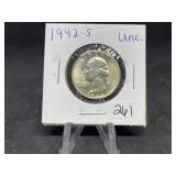 Washington Silver Quarters (Nice): 1942-S
