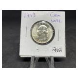 Washington Silver Quarters (Nice):  1943