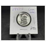 Washington Silver Quarters (Nice):   1947-S