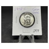 Washington Silver Quarters (Nice):   1948-S
