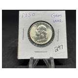 Washington Silver Quarters (Nice Condition): 1950