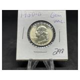 Washington Silver Quarters (Nice Condition):1950-D