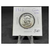 Washington Silver Quarters (Nice Condition):1953