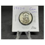 Washington Silver Quarter (Nice Condition):1953-S