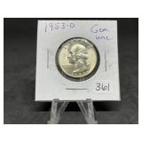 Washington Silver Quarter (Nice Condition):1953-D